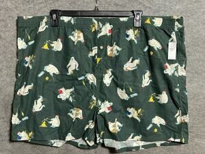Old Navy Boxer Shorts Men 4XL XXXXL Bigfoot Yeti Sasquatch Winter Kitsch Cryptid